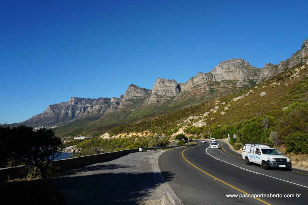 Vista da estrada já no final, a caminho de Cape Town